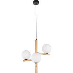 TK Lighting Estera Wood Pendelleuchte 3x6 W weiß-holz 6799