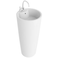 LaVita Uvas Waschbecken 40x40 cm rund Freistehend weiß 5900378334408