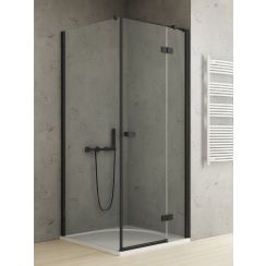 New Trendy Reflexa Black Dusche 120x90 cm rechteckig schwarz Matte/durchsichtiges Glas EXK-4935