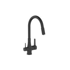 Invena Glamour küchenarmatur mit filter stehend schwarz BZ02F04