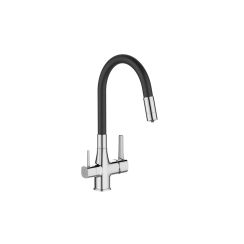 Invena Glamour küchenarmatur mit filter stehend chrom-schwarz BZ02F08