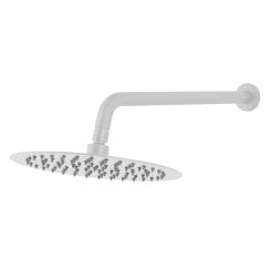 FDesign Inula Kopfbrause mit Arm 25x25 cm rund weiß FD8-513-33