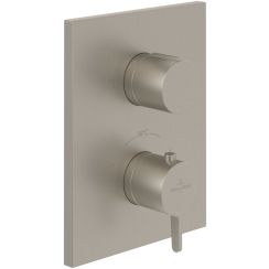 Villeroy & Boch Conum bateria prysznicowa podtynkowa termostatyczna nikiel mat szczotkowany TVS12700100064