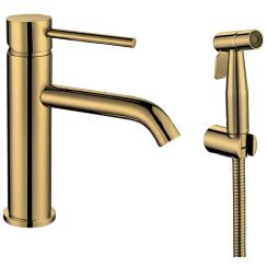 Sapho Rhapsody waschtischarmatur mit bidet-duschkopf stehend gold 1209-09GB