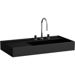 Laufen Kartell Waschbecken 90x46 cm rechteckig Klassisch schwarz matte H8183397161111