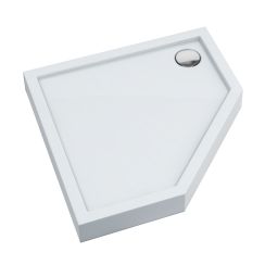 Schedline Cameron Smooth White Fünfeckige Duschwanne 80x80 cm weiß 3ST.C1PK-8080