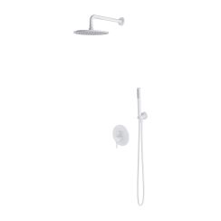 Omnires Y Duschset Unterputz mit Kopfbrause weiß SYSY35WM