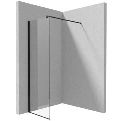Deante Kerria Plus Begehbare Duschwand 60 cm schwarz Matte/durchsichtiges Glas KTS_N86P