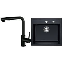 Satz granitspüle Berg Hobart BRQ19104, küchenarmatur Berg Porta WW 130231PH