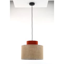 TK Lighting Duo Pendelleuchte 1x15 W schwarz-braun 2785