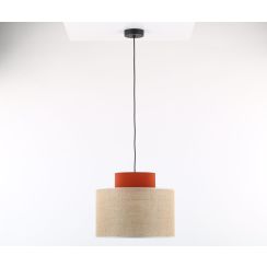 TK Lighting Duo Pendelleuchte 1x15 W schwarz-orange 3227