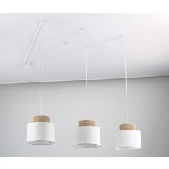 TK Lighting Duo Pendelleuchte 3x15 W weiß 2345