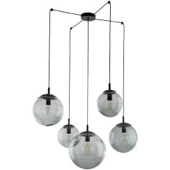 TK Lighting Esme Pendelleuchte 5x5 W schwarz-graphit 5382