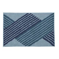 Kleine Wolke Cross Badezimmerteppich 140x80 cm rechteckig blau 9181783657