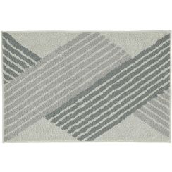 Kleine Wolke Cross Badezimmerteppich 65x55 cm rechteckig grau 9181901539