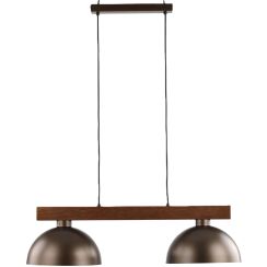 TK Lighting Oslo Pendelleuchte 2x15 W braun 4507