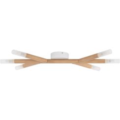 TK Lighting Noble Wandleuchte 6x6 W weiß-holz 4525