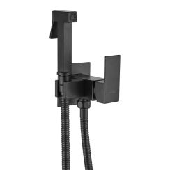 Invena bidetarmatur mit duschset Unterputz schwarz BP-K0-B04