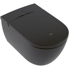 Villeroy & Boch ViClean Dusch-WC hängend ohne Kragen schwarz V0E100R7