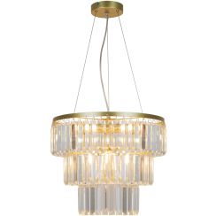 Zuma Line Tifanny Pendelleuchte 4x40 W transparent-gold P17127-4-1GD