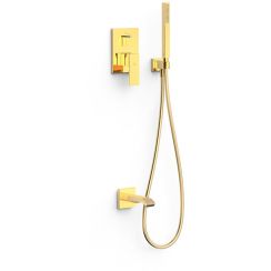 Tres Cuadro-Tres Badewannen- und Duschset Unterputz gold 00628006OR