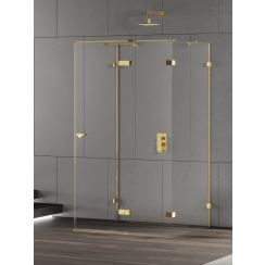New Trendy Eventa Gold Shine Dusche 100x100 cm quadratisch gold Glanz/durchsichtiges Glas EXK-4809