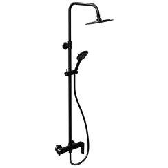 Excellent Clever 2.0 Duschset Wandmontage mit Regenbrause schwarz AREX4181BS