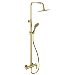 Excellent Clever 2.0 Duschset Wandmontage mit Regenbrause gold AREX.4181GB