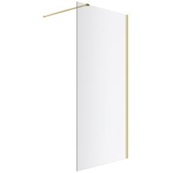 Excellent Vidoq Begehbare Duschwand 120 cm gold Glanz/durchsichtiges Glas KAEX.1506.1200.LP.GL
