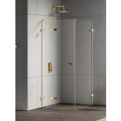 New Trendy Eventa Gold Shine Dusche 90x80 cm rechteckig gold Glanz/durchsichtiges Glas EXK-4696
