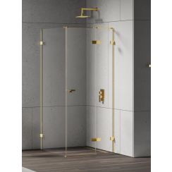 New Trendy Eventa Gold Shine Dusche 120x120 cm quadratisch gold Glanz/durchsichtiges Glas EXK-4748