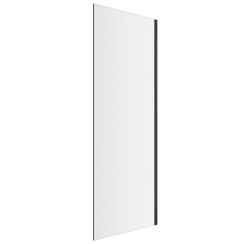 Excellent Rols Duschwand mit Türen 90 cm schwarz Matte/durchsichtiges Glas KAEX.2606.900.LP.BL