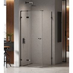 New Trendy Eventa Black Chrome Dusche 120x120 cm quadratisch schwarz Glanz/durchsichtiges Glas EXK-6174