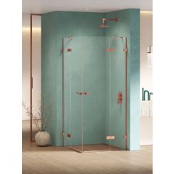 New Trendy Eventa Copper Shine Dusche 120x120 cm quadratisch kupfer Glanz/durchsichtiges Glas EXK-6454