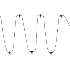 TK Lighting Girlanda Außen-Girlande x15 W schwarz 10183