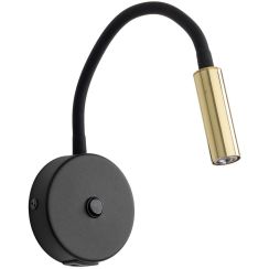 TK Lighting Lagos Wandleuchte 1x6 W schwarz-gold 10201