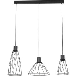 TK Lighting Modesto Pendelleuchte 3x10 W schwarz 10149