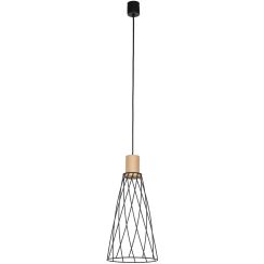 TK Lighting Modesto Pendelleuchte 1x10 W schwarz-holz 10157