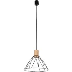 TK Lighting Modesto Pendelleuchte 1x10 W schwarz-holz 10156