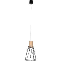 TK Lighting Modesto Pendelleuchte 1x10 W schwarz-holz 10155
