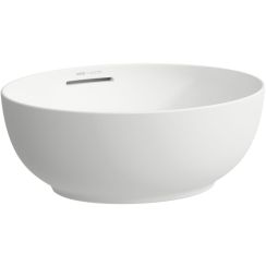 Laufen Ilbagnoalessi Waschbecken 45x40 cm oval Aufsatzwaschbecken weiß matte H8189767571091