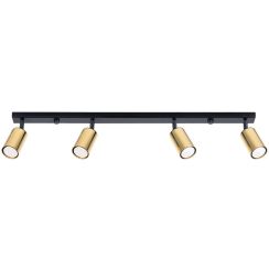 Sollux Lighting Winx Deckenlampe 4x10 W schwarz-gold SL.1387