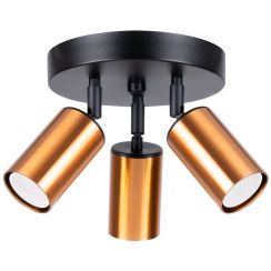 Sollux Lighting Winx Deckenlampe 3x10 W schwarz-kupfer SL.1377