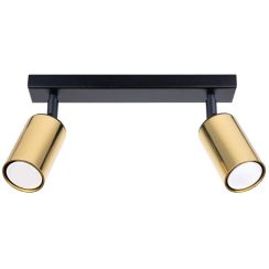 Sollux Lighting Winx Deckenlampe 2x10 W schwarz-gold SL.1383