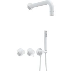 Deante Silia Duschset Unterputz mit Regenbrause weiß NQS_A0XK