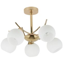 Candellux Amos Deckenlampe 5x40 W weiß-gold 35-37497