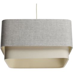 BPS Koncept Kwadro duo Pendelleuchte 1x60 W grau/aschfarben-cremig KWD-004