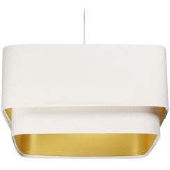 BPS Koncept Kwadro Duo Sue Pendelleuchte 1x60 W weiß-gold KWD-013