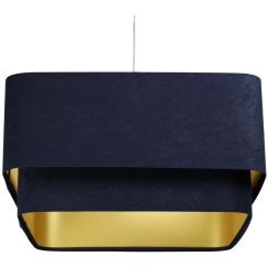 BPS Koncept Kwadro Duo Sue Pendelleuchte 1x60 W gold-marineblau KWD-018