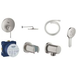 Set Kopfbrause Grohe Rainshower 26066DC0, Badewannen- und Duscharmatur Grohe Essence 24058DC1, 26574DC0, 27057DC0, 35600000, 27074DC0, 28362DC0